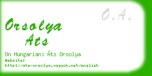 orsolya ats business card
